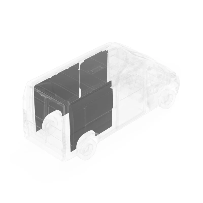 LEGEND DuraTherm Wall Liner ONLY - RAM ProMaster 136" Wheelbase Cargo Van Low Roof - Textured Grey - Single Side Door Model 634-114-2613.LR - Image 4