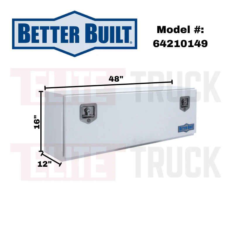 Better Built 48" White Steel Crown Series Top Mount Tool Box Model 64210149 - Image 2