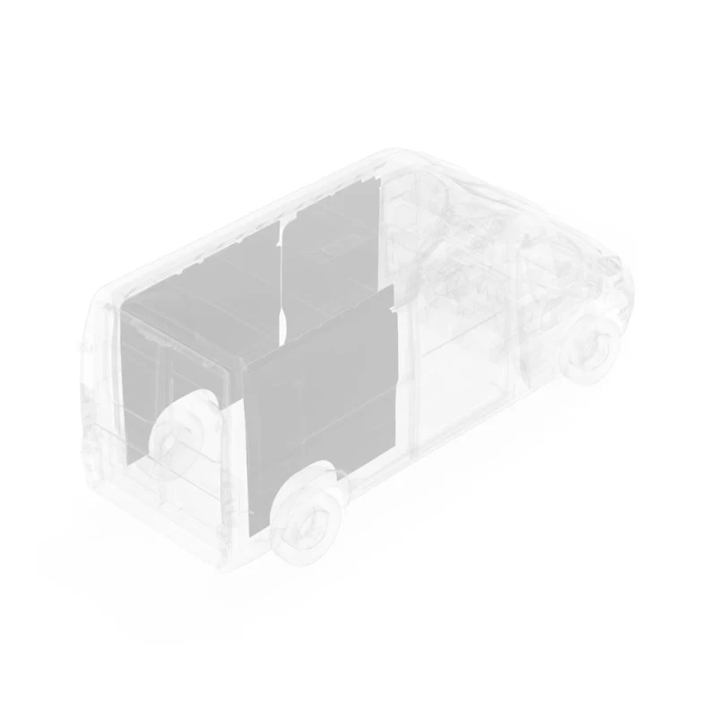 LEGEND DuraTherm Wall Liner ONLY - RAM ProMaster 159" Wheelbase Cargo Van High Roof - Textured Grey - Single Side Door Model 644-114-2613 - Image 4