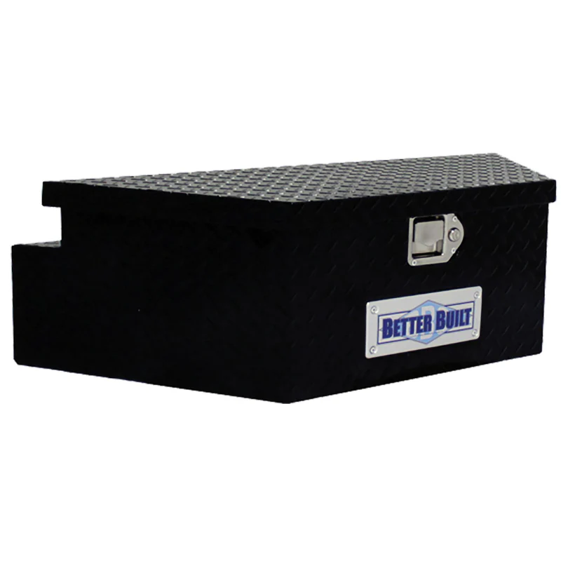 Better Built Gloss Black Aluminum Utility Trailer Tongue Tool Box Model 66212321