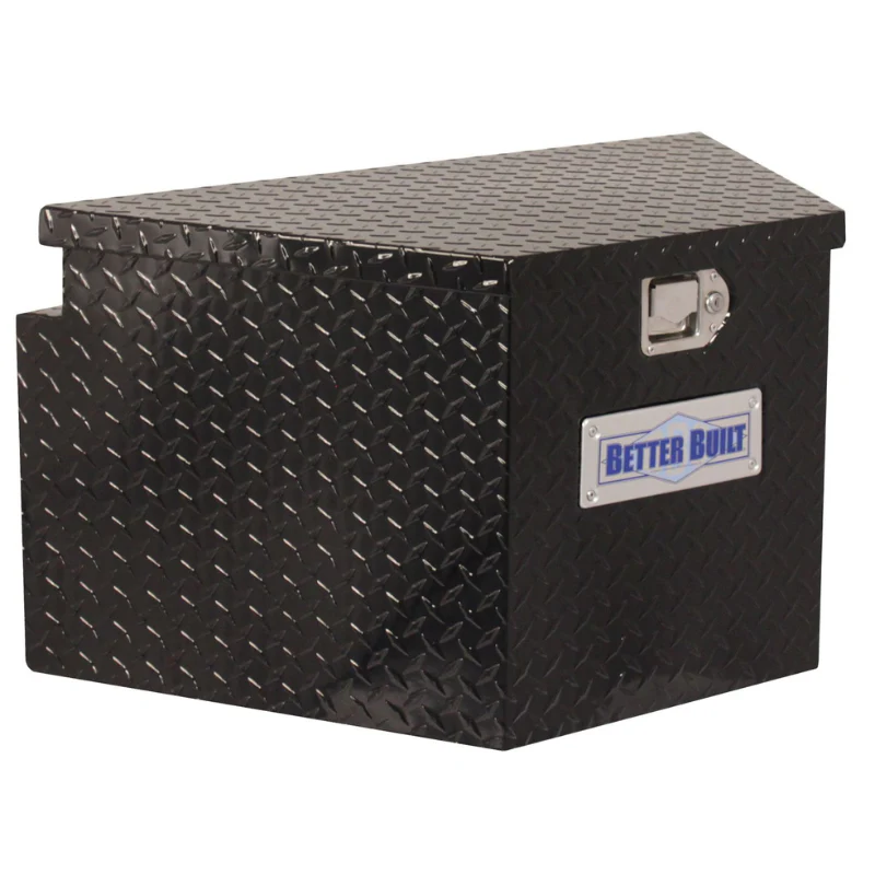 Better Built Gloss Black Aluminum Utility Trailer Tongue Tool Box Model 66212322