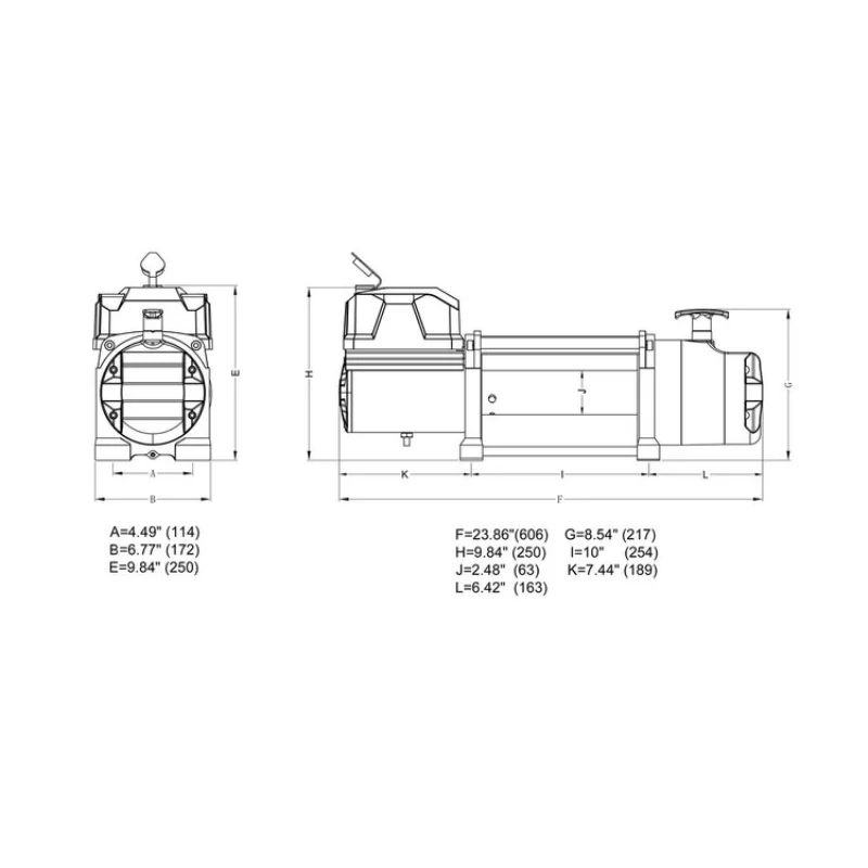 Novawinch PRO 9500 winch, 12v, Synthetic Rope Model 701001068582 - Image 3