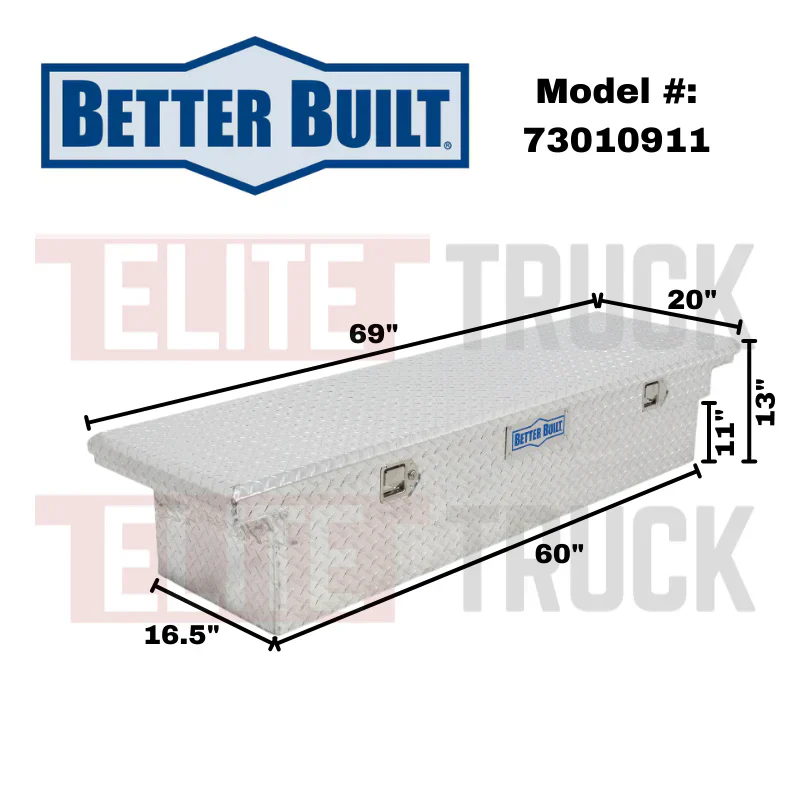 Better Built 69" Aluminum Crown Series Low Profile Crossover Tool Box Model 73010911 - Image 2