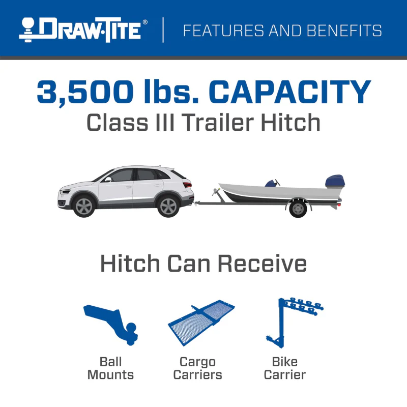 Draw-Tite Class 3 Trailer Hitch - 3500 lbs Model 76913 - Image 9