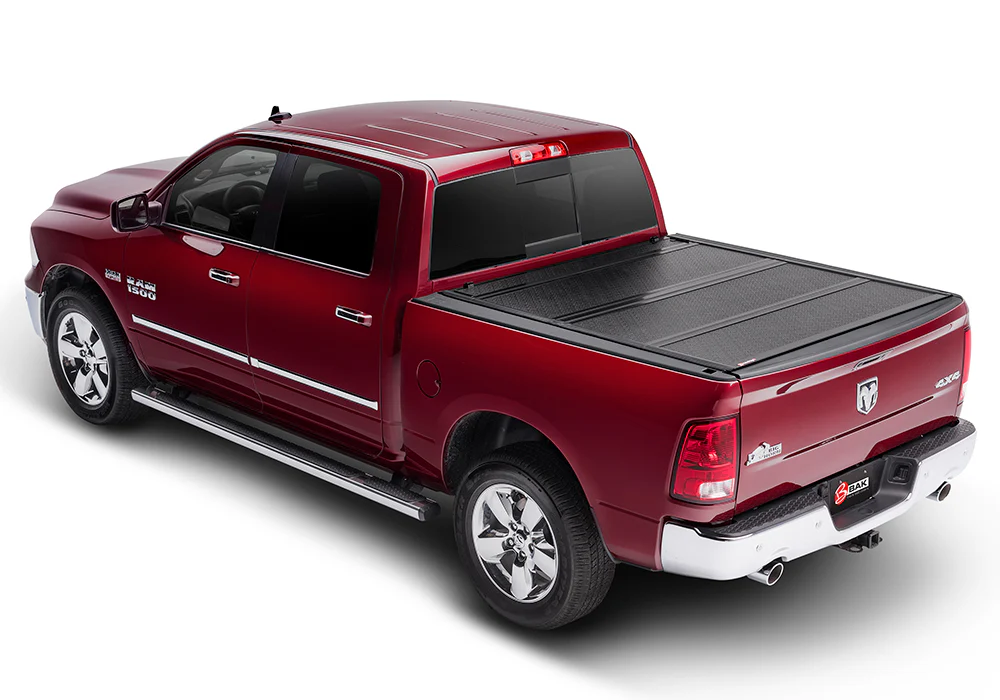 BAK BAKFlip F1 Hard Folding Truck Bed Cover - 19-24 (New Body Style) Ram 5' 7" Bed with RamBox with or without Multifunction Tailgate Model 772227RB