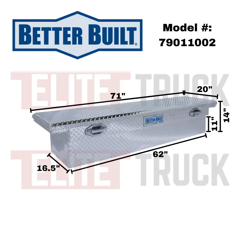 Better Built 71" Bright Aluminum Low Profile Crossover Tool Box Model 79011002 - Image 2