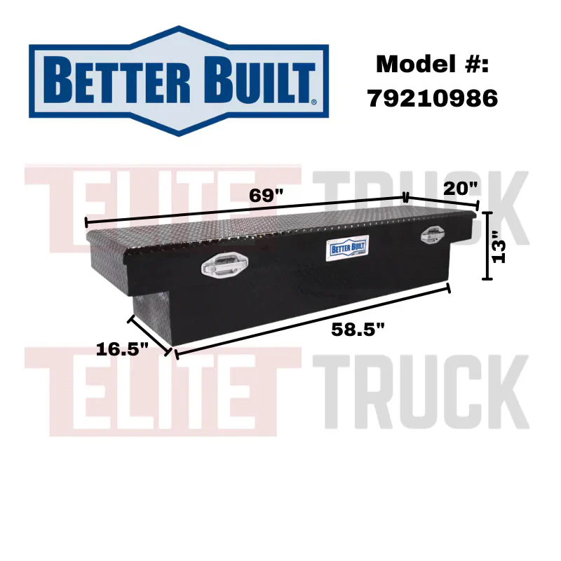 Better Built 69" Gloss Black Aluminum Special Edition Crown Series Crossover Tool Box Model 79210986 - Image 2