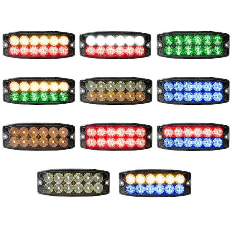 Buyers Products 5 Inch Dual Row Ultra Thin Rectangular LED Amber Strobe Light Series Model 8890400 - Image 3