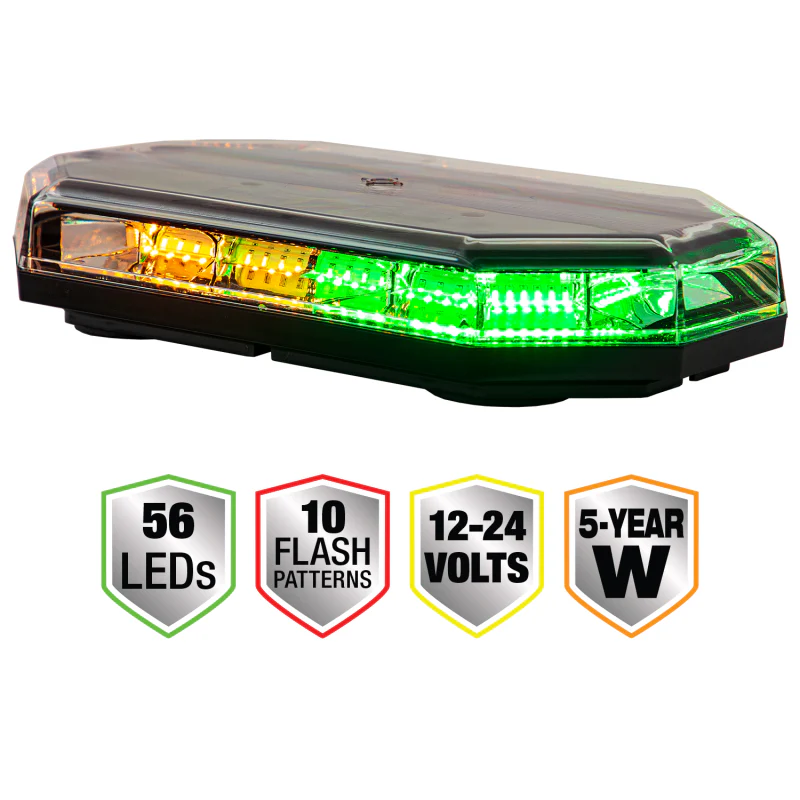 Buyers Products 15 Inch Octagonal LED Modular Mini Light Bar - Amber/Green Model 8891069 - Image 7