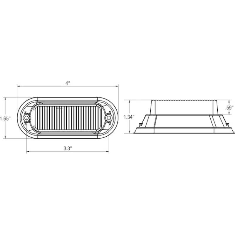 Buyers Products 4 Inch Low Profile Rectangular LED Amber Strobe Light Model 8891120 - Image 8