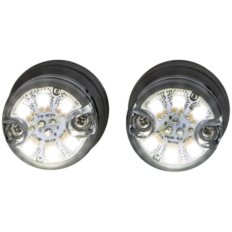 Buyers Products 1 Inch Push-On Hideaway Round LED Clear Strobe Kit with In-Line Flashers Model 8891325 - Image 3