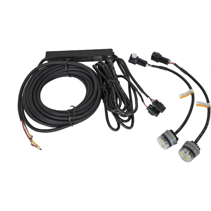 Buyers Products 1 Inch Push-On Hideaway Round LED Clear Strobe Kit with In-Line Flashers Model 8891325 - Image 5