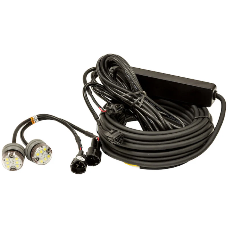 Buyers Products 1 Inch Push-On Hideaway Round LED Clear Strobe Kit with In-Line Flashers Model 8891325 - Image 8