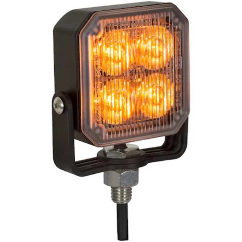 Buyers Products 3 Inch Post-Mounted Square LED Amber Strobe Light Series Model 8891800
