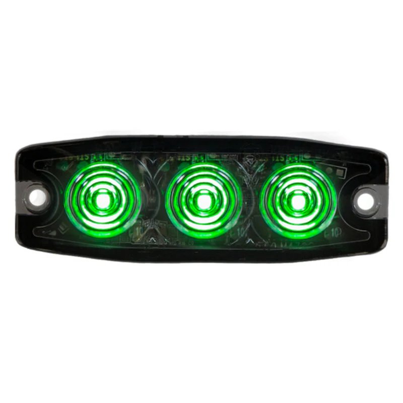 Buyers Products 3.5 Inch Ultra Thin Rectangular LED Green Strobe Light Series Model 8892239