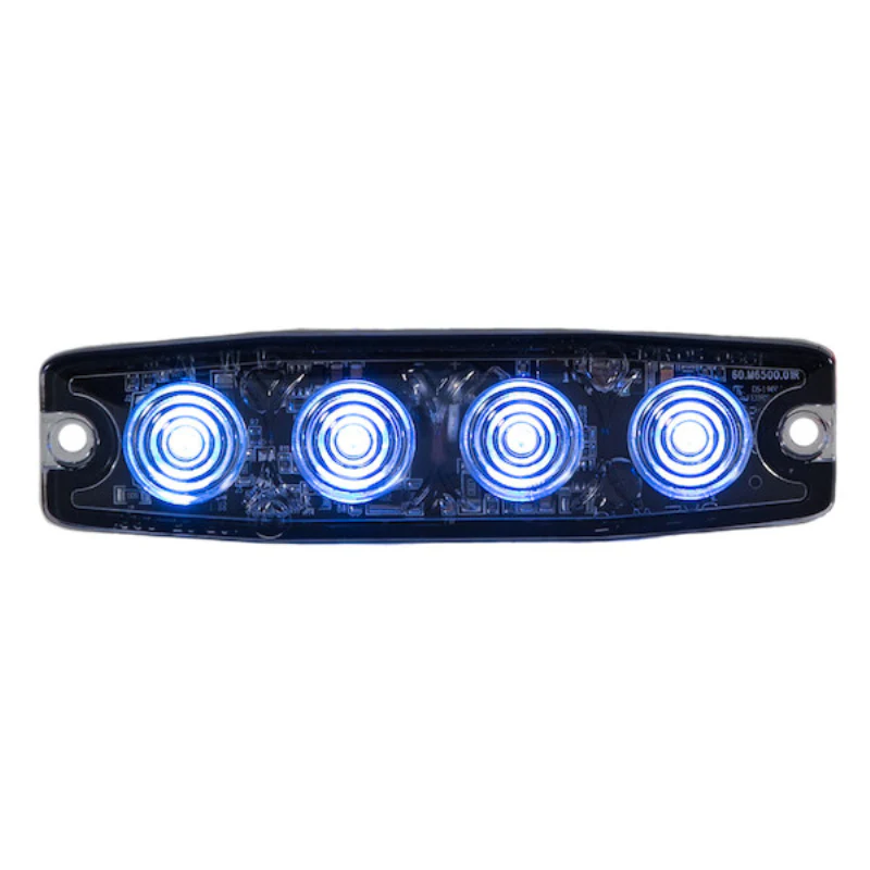 Buyers Products 4.5 Inch Ultra Thin Rectangular LED Blue Strobe Light Series Model 8892244