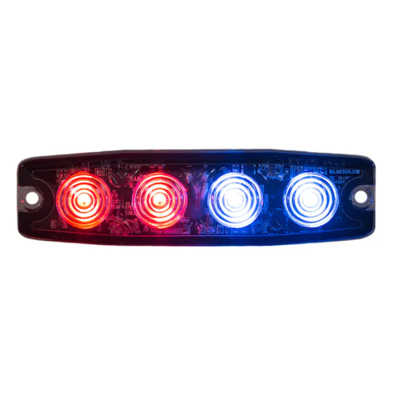 Buyers Products 4.5 Inch Ultra Thin Rectangular LED Red/Blue Strobe Light Series Model 8892245