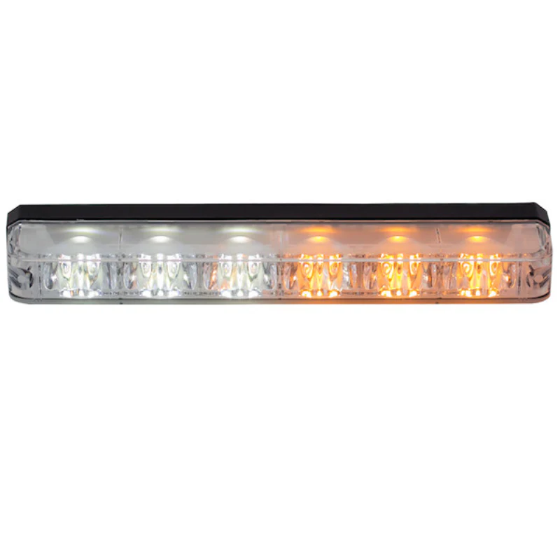 Buyers Products 5 Inch Ultra Bright Narrow Profile Rectangular LED Amber/Clear Strobe Light Series Model 8892802