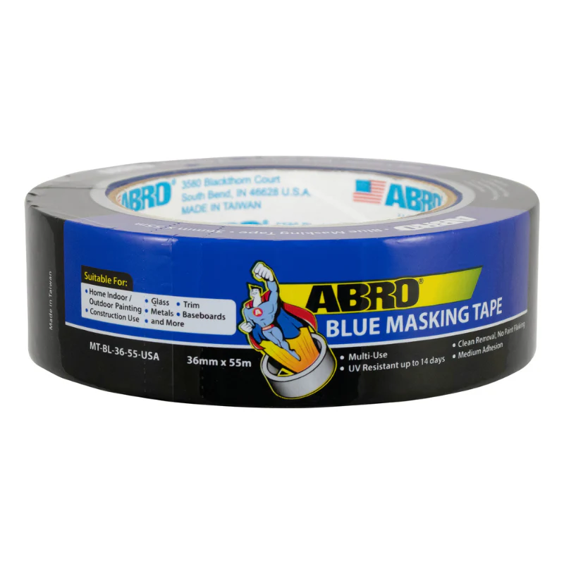 ABRO Masking Tape Blue General Purpose 1-13/32 In X 60 yds QTY of 24 Model MT-BL-36-55-USA