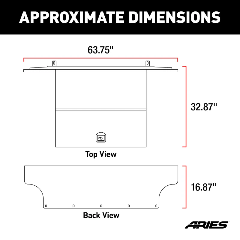 ARIES Jeep JK Unlimited Security Cargo Lid Center Section Model ALC25000-00 - Image 2