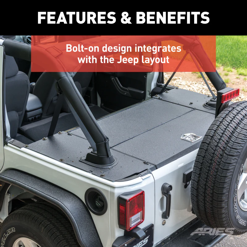 ARIES Jeep JK Unlimited Security Cargo Lid Side Panels Model ALC25001-01 - Image 5