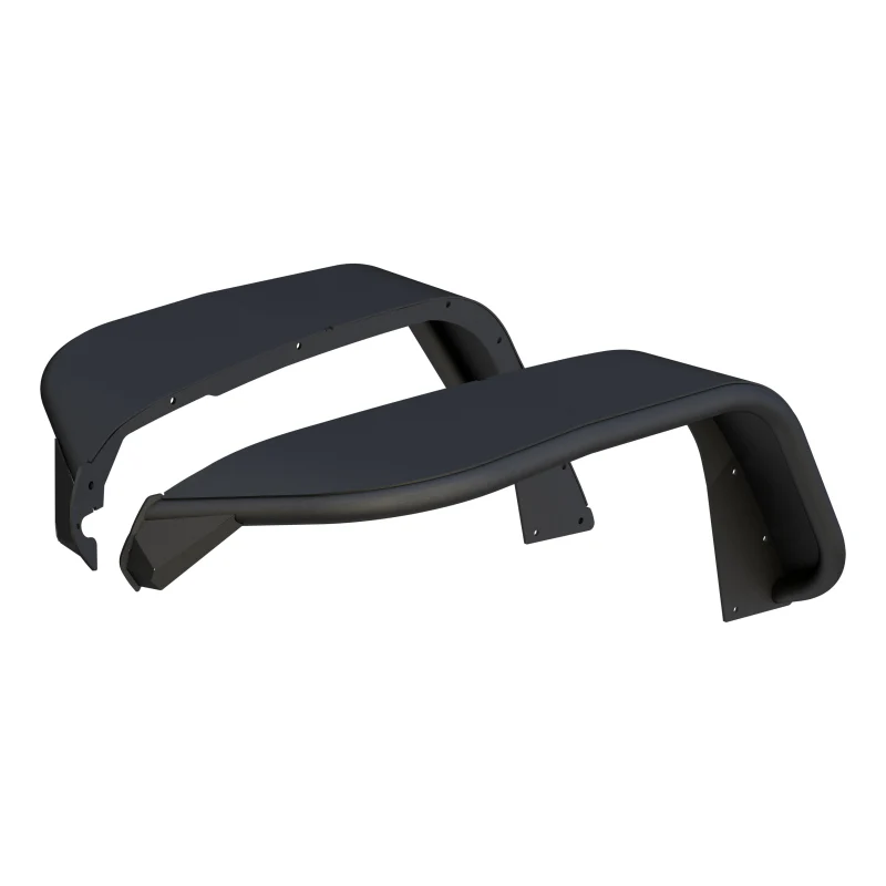 ARIES Jeep Gladiator & Wrangler JL Smooth Carbide Black Aluminum Front Fender Flares Model 1500213