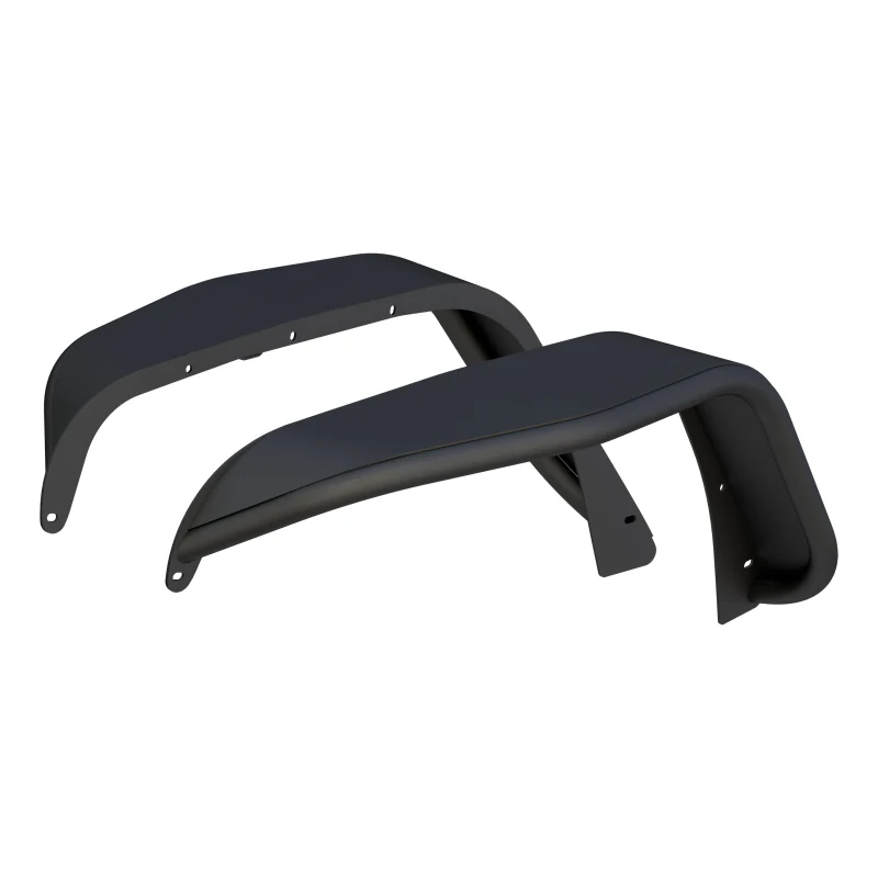 ARIES Jeep Wrangler JK Smooth Carbide Black Aluminum Front Fender Flares Model 1500211