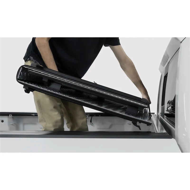 Access LOMAX™ Hard Tri-Fold Cover Black Urethane Finish Split Rail Model B3010049 - Image 5