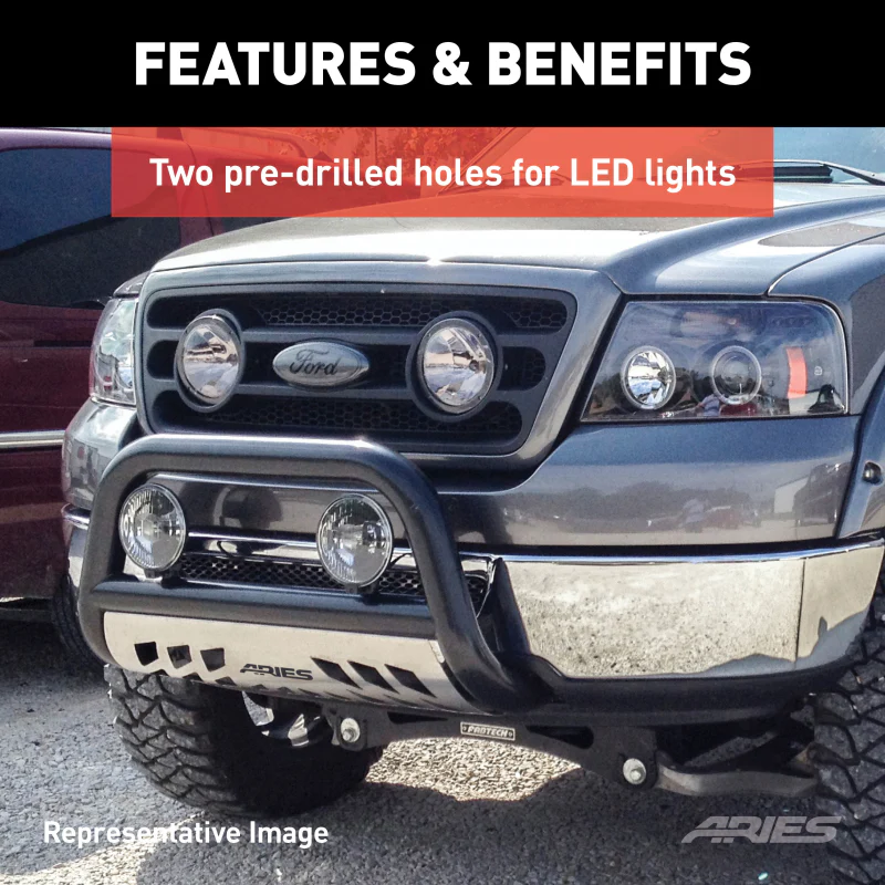 ARIES 3" Black Steel Bull Bar, Select Toyota FJ Cruiser Model B35-2003 - Image 8