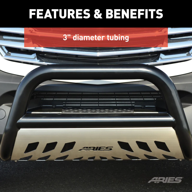 ARIES 3" Black Steel Bull Bar, Select Toyota 4Runner Model B35-2006 - Image 9