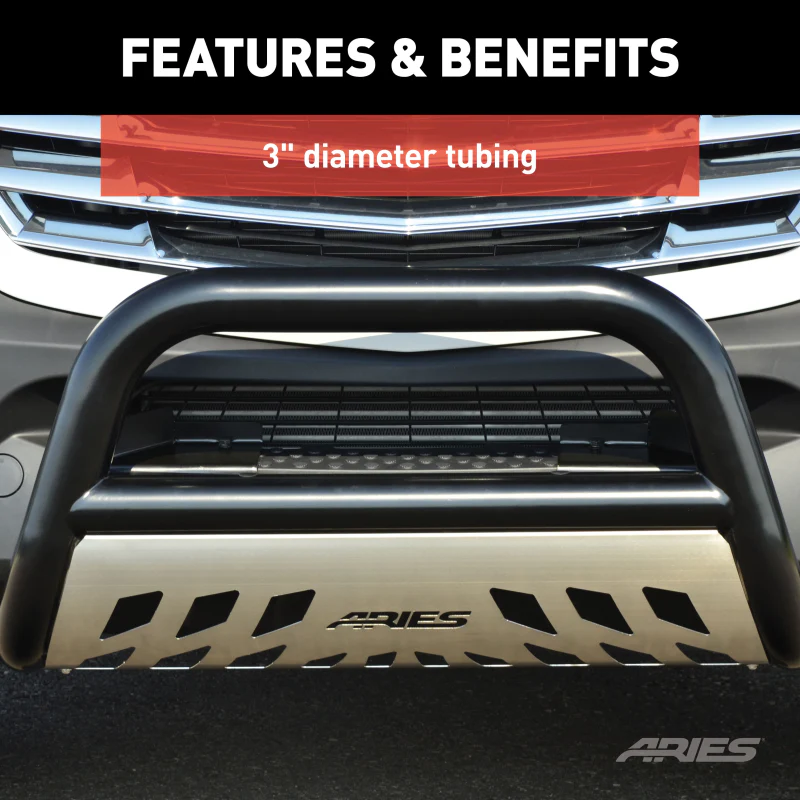 ARIES 3" Black Steel Bull Bar, Select Nissan Frontier, Pathfinder, Xterra Model B35-9002 - Image 9