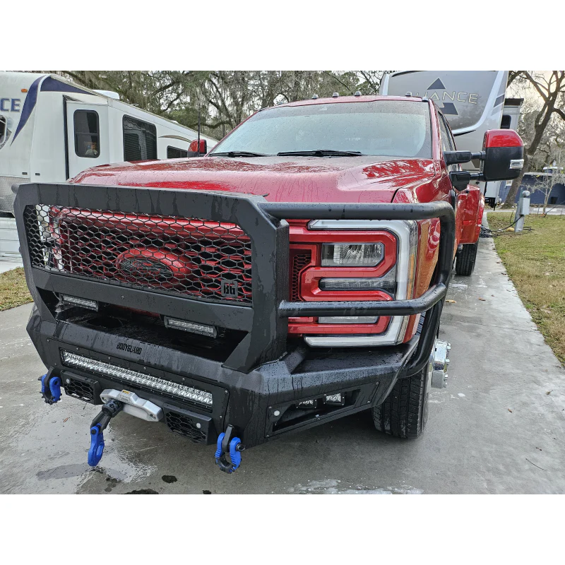 Bodyguard A2 Front Extreme - ACC Compatible Sensor Cutouts W/ Mesh Grille No Camera Harness Bare Metal Model CEF23BYBMN - Image 2
