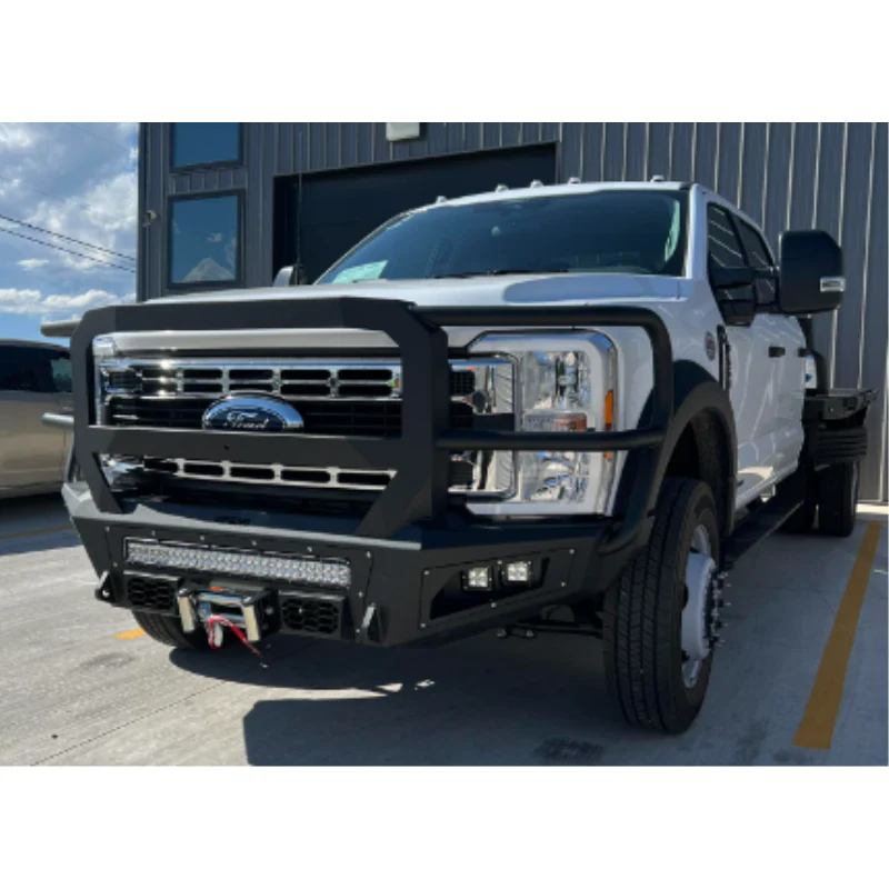 Bodyguard A2 Front Extreme - ACC Compatible Sensor Cutouts W/ Mesh Grille With Camera Harness Texture Black Powder Coat Model CEF23DYTMH - Image 2
