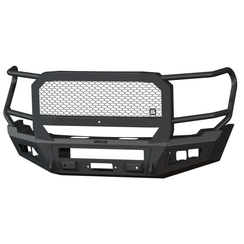 Bodyguard A2 Front Extreme - Sensor Cutouts W/ Mesh Grille With Camera Harness Texture Black Powder Coat Model CEG24BYTMH