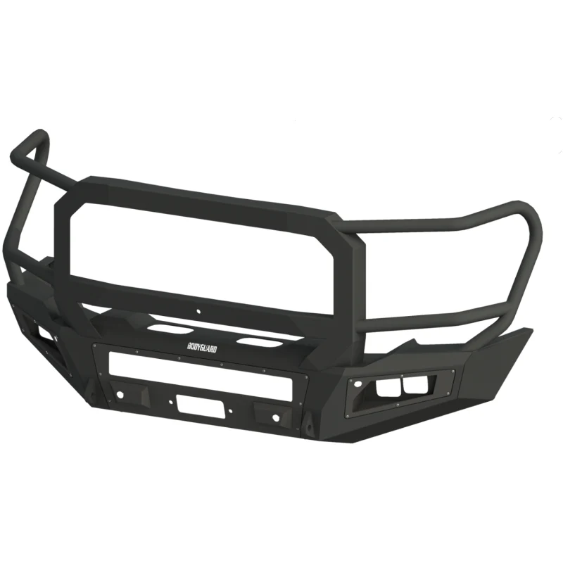 Bodyguard A2 Front Extreme - W/O Sensor Cutouts W/ Mesh Grille With Camera Harness Texture Black Powder Coat Model CEC20BNTMH