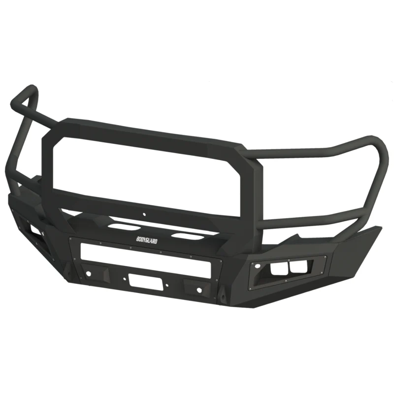 Bodyguard A2 Front Extreme - W/O Sensor Cutouts W/ Mesh Grille With Camera Harness Texture Black Powder Coat Model CEG20BNTMH