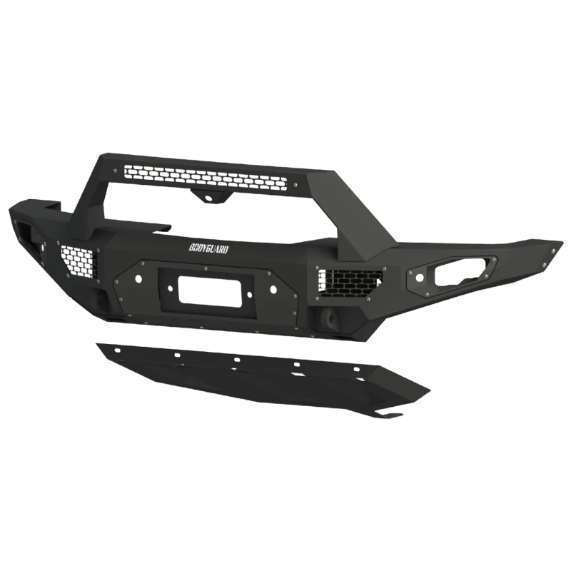 Bodyguard Freedom Front Baja Winch Mount Sensor Cutouts No Camera Harness Or Pod Bare Metal Model LBF21MYBNN