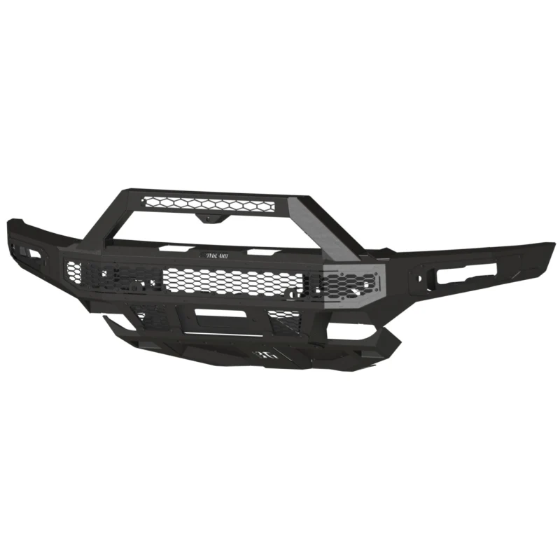 Bodyguard Freedom Front Baja Winch Mount Sensor Cutouts W/O Mesh Grille With Camera Harness & Pod Bare Metal Model LBF21IYBNB