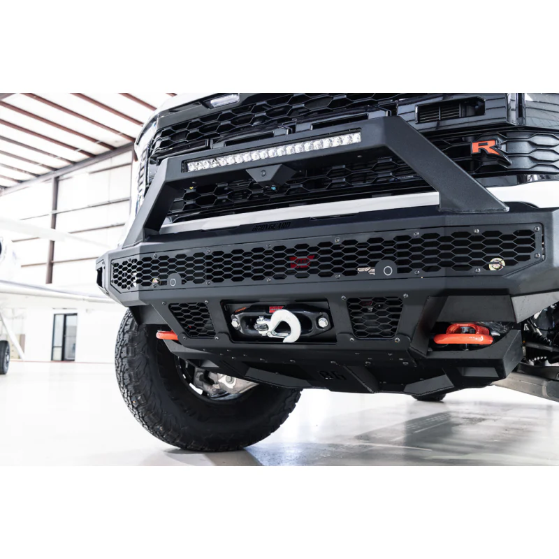 Bodyguard Freedom Front Baja Winch Mount Sensor Cutouts W/O Mesh Grille With Camera Harness & Pod Bare Metal Model LBF21IYBNB - Image 5
