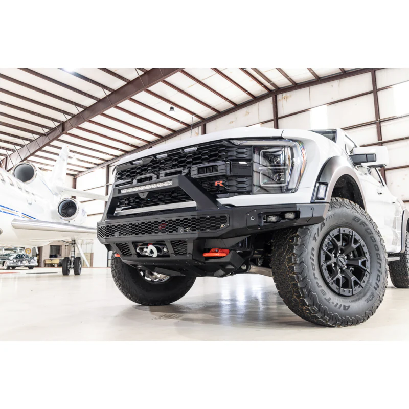 Bodyguard Freedom Front Baja Winch Mount Sensor Cutouts W/O Mesh Grille With Camera Harness & Pod Texture Black Powder Coat Model LBF21IYTNB - Image 4