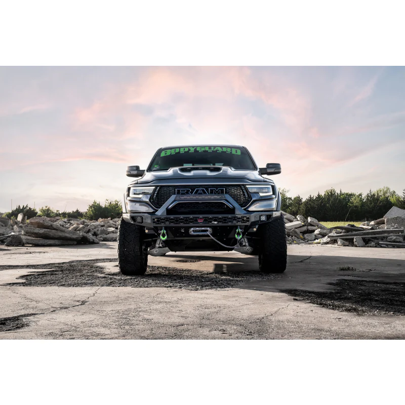 Bodyguard Freedom Front Baja Winch Mount Sensor Cutouts W/O Mesh Grille With Camera Harness & Pod Texture Black Powder Coat Model LBR21LYTNB - Image 4
