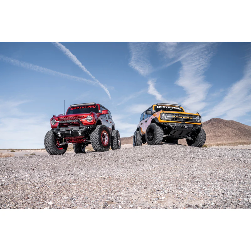 Bodyguard Freedom Front Base Raptor Only Winch Mount Sensor Cutouts Bare Metal Model LAF21MYBNN-R - Image 3