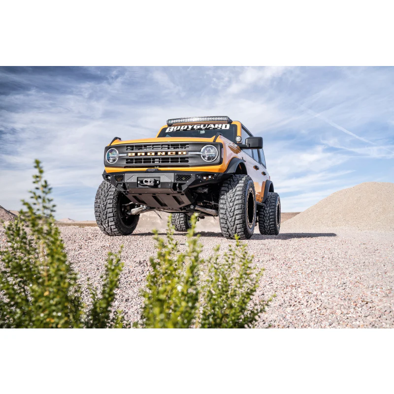 Bodyguard Freedom Front Base Raptor Only Winch Mount Sensor Cutouts Bare Metal Model LAF21MYBNN-R - Image 6