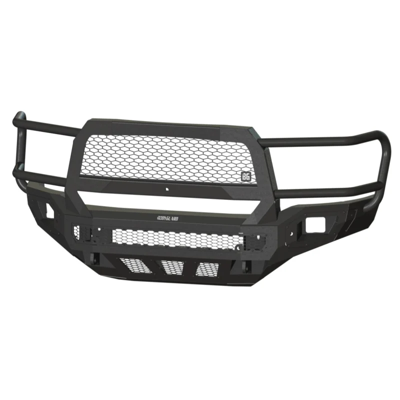 Bodyguard Freedom Front Extreme Non-Winch Sensor Cutouts W/ Mesh Grille No Camera Harness Bare Metal Model NER19BYBMN