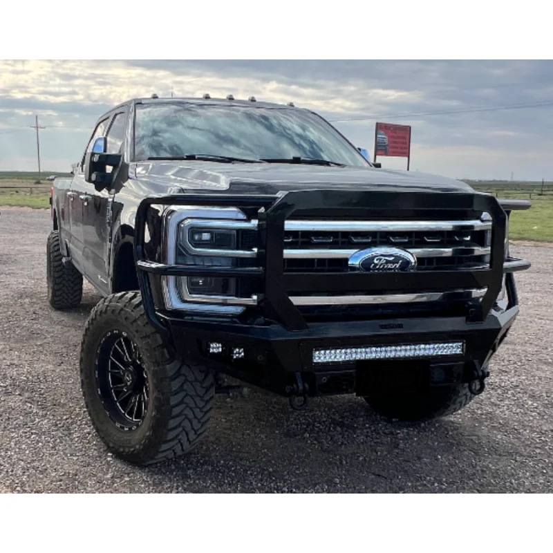 Bodyguard Freedom Front Extreme Non-Winch Sensor Cutouts W/ Mesh Grille No Camera Harness Texture Black Powder Coat Model NEF23BYTMN - Image 4