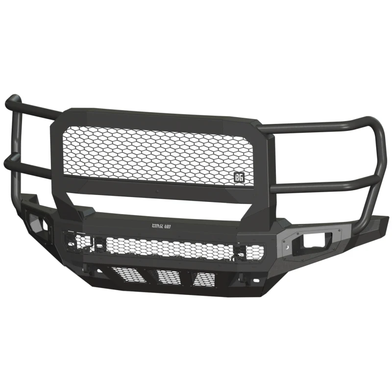 Bodyguard Freedom Front Extreme Non-Winch W/ Mesh Grille With Camera Harness Bare Metal Model NEF17BBMH