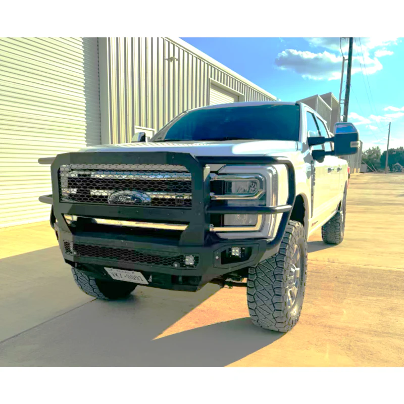 Bodyguard Freedom Front Extreme Non-Winch W/O Sensor Cutouts W/ Mesh Grille With Camera Harness Bare Metal Model NEF23BNBMH - Image 2
