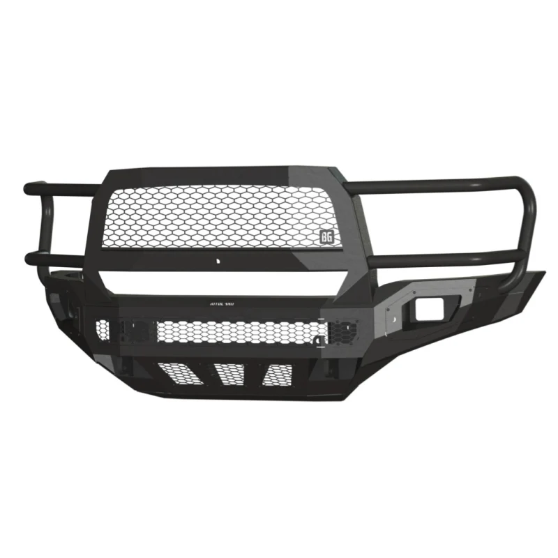 Bodyguard Freedom Front Extreme Non-Winch W/O Sensor Cutouts W/ Mesh Grille With Camera Harness Bare Metal Model NER19DNBMH