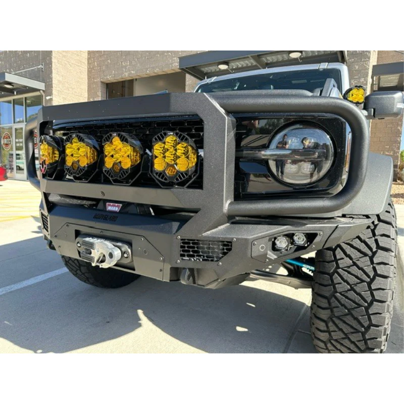 Bodyguard Freedom Front Extreme Raptor Only Winch Mount Sensor Cutouts With Camera Harness Texture Black Powder Coat Model LEF21MYTNH-R - Image 4