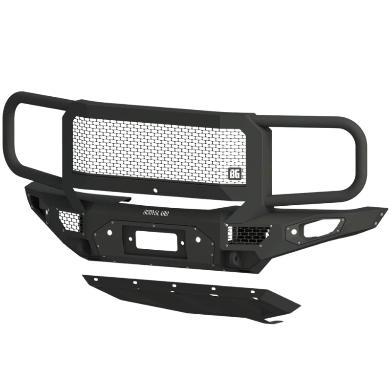 Bodyguard Freedom Front Extreme Winch Mount Sensor Cutouts No Camera Harness Bare Metal Model LEF21MYBNN